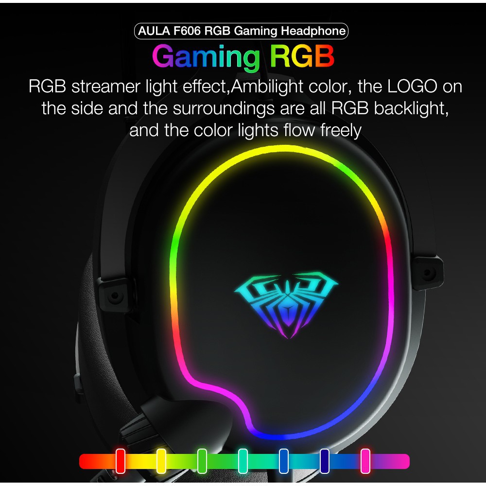 TAI NGHE CHỤP TAI MÁY TÍNH F606 (3.5MM +USB) AULA, HEADPHONE