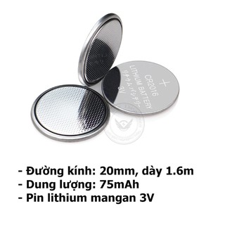 Vỉ 5 viên pin CR2016 3v