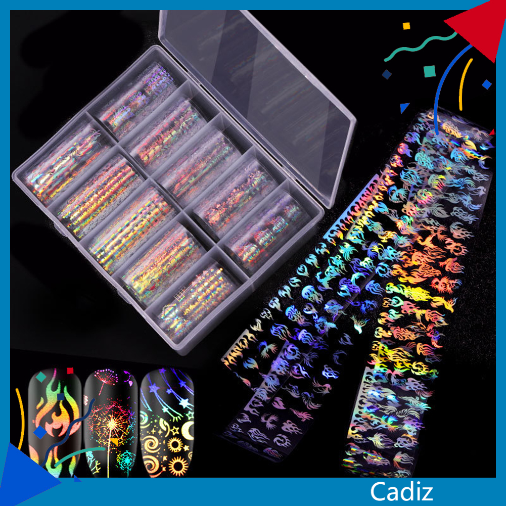 [Hàng mới về] Cuộn Miếng Dán Móng Tay Họa Tiết Bầu Trời Đầy Sao Cho Dịp Lễ Halloween