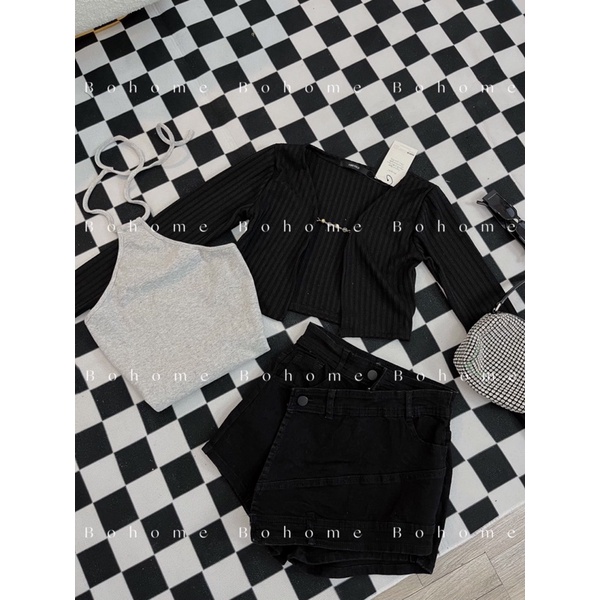 KHO SỈ BOHOME- set áo taobao yếm kèm khoác xịn