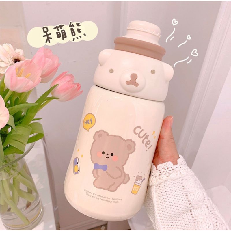 Bình giữ nhiệt hình gấu cute🙆‍♀️