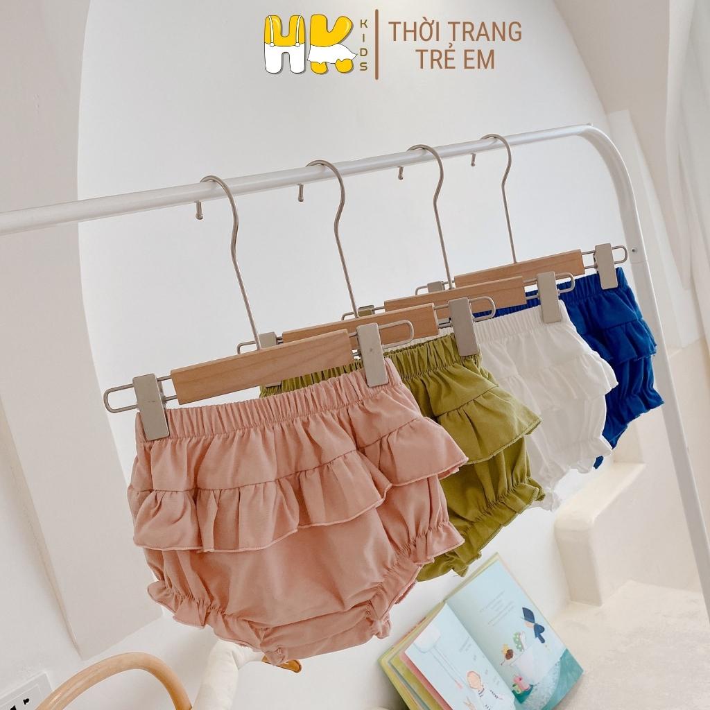 Quần chip xòe bồng cho bé gái HK KIDS kiểu chân váy xòe phối cùng sơ mi size cho bé từ 0 đến 3 tuổi