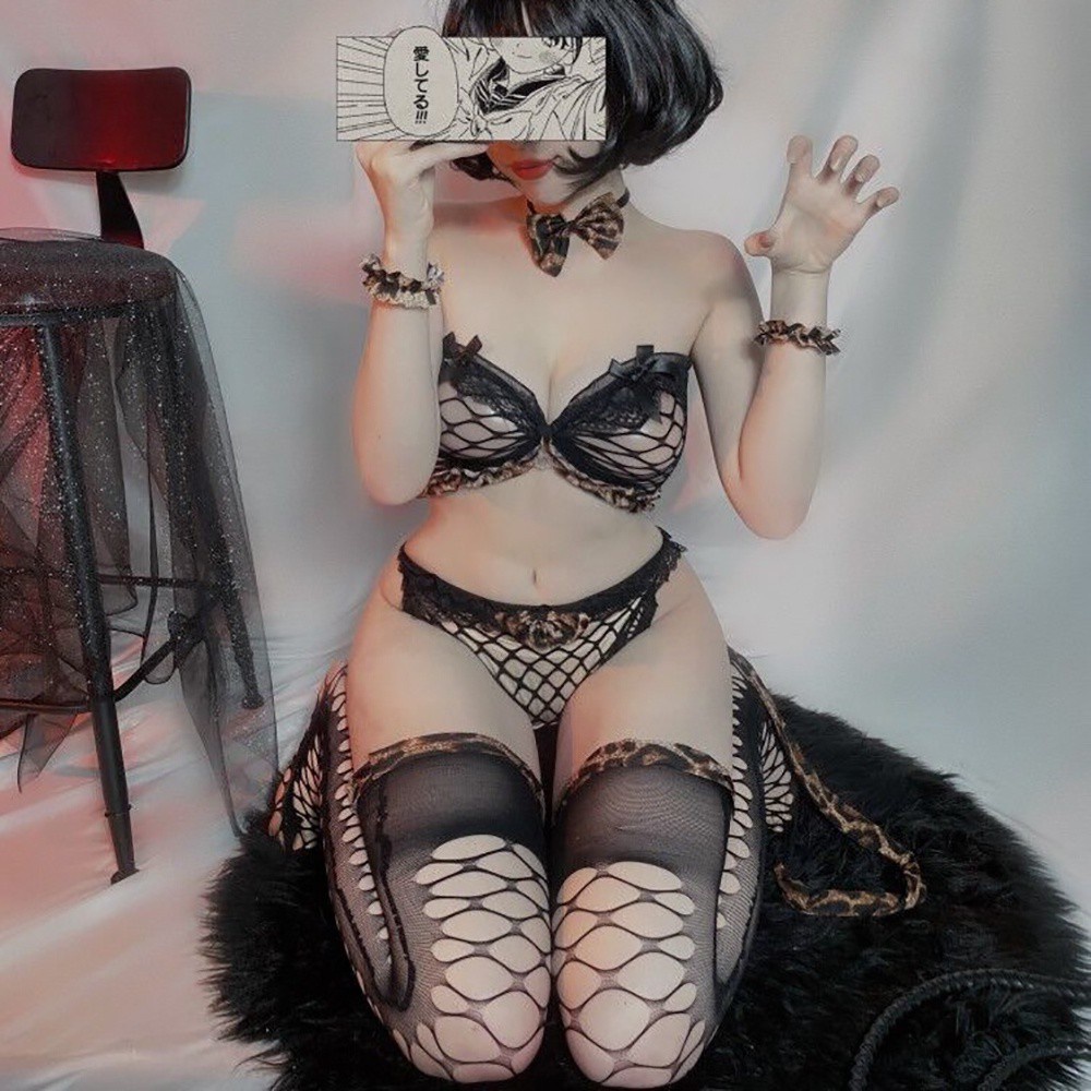 Bộ Đồ Lót 2 Món Phối Lưới Quyến Rũ Cho Nữ