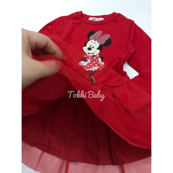 Váy tutu cho bé gái hình Mickey đỏ