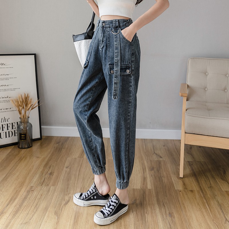 [ORDER TMALL 144 ] Quần Jeans Ống Bo Túi Hộp Mẫu Mới Nhất 2021