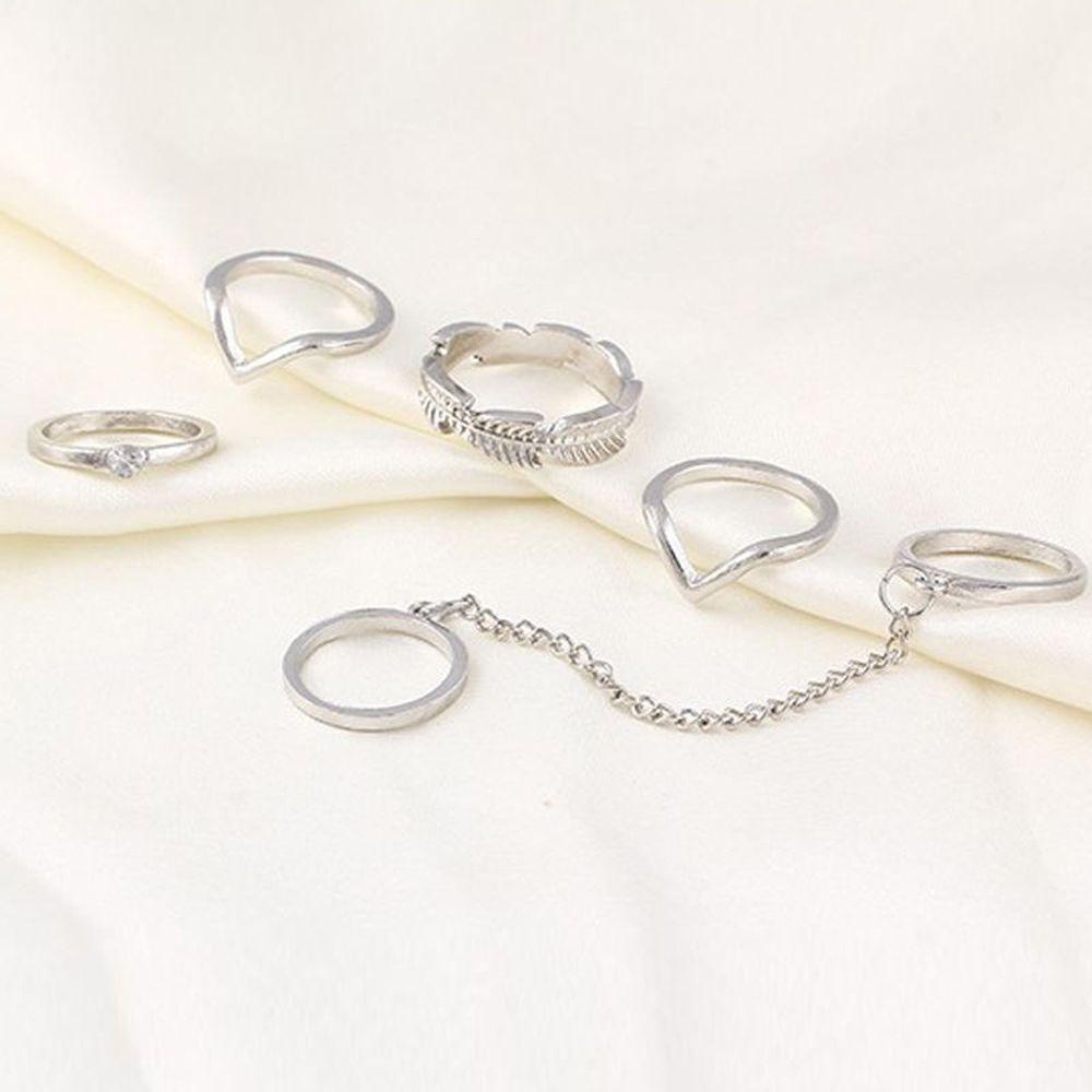 1 Set Nhẫn Midi Đeo Giữa Ngón Tay Dễ Thương Thời Trang