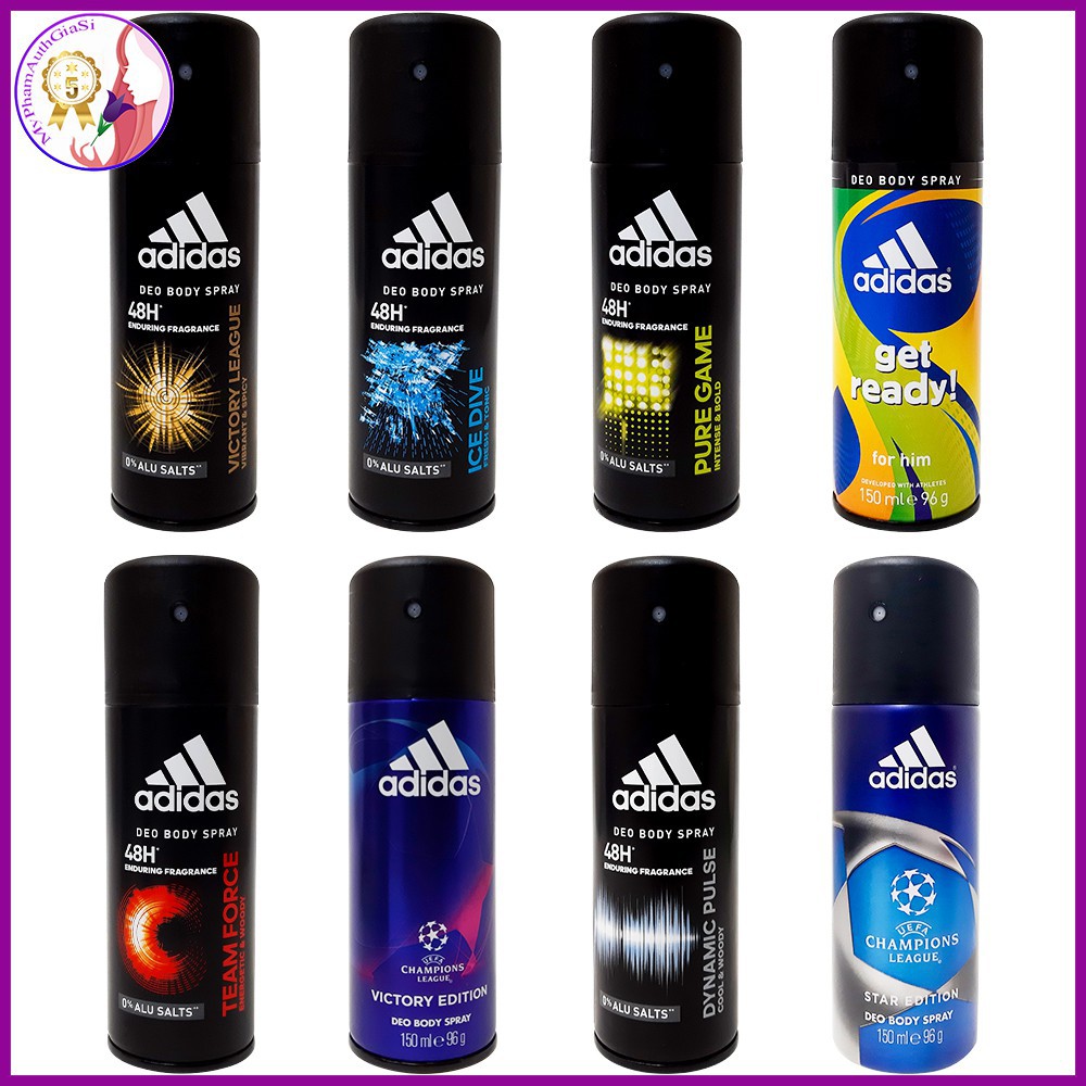 [G01] XỊT KHỬ MÙI TOÀN THÂN NAM ADIDAS DEO BODY SPRAY 24H 150ML FRANCE PHÁP S015