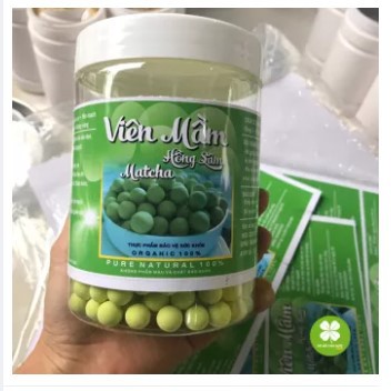 1 hũ 500gram Viên Mầm đậu nành hồng sâm Matcha - tăng vòng 1,đẹp da (có giấy chứng nhận vệ sinh an toàn thực phẩm) VT937 | BigBuy360 - bigbuy360.vn