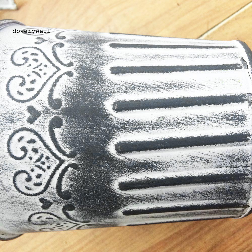 Chậu Hoa Khô Bằng Sắt Có Móc Treo Ban Công Phong Cách Vintage