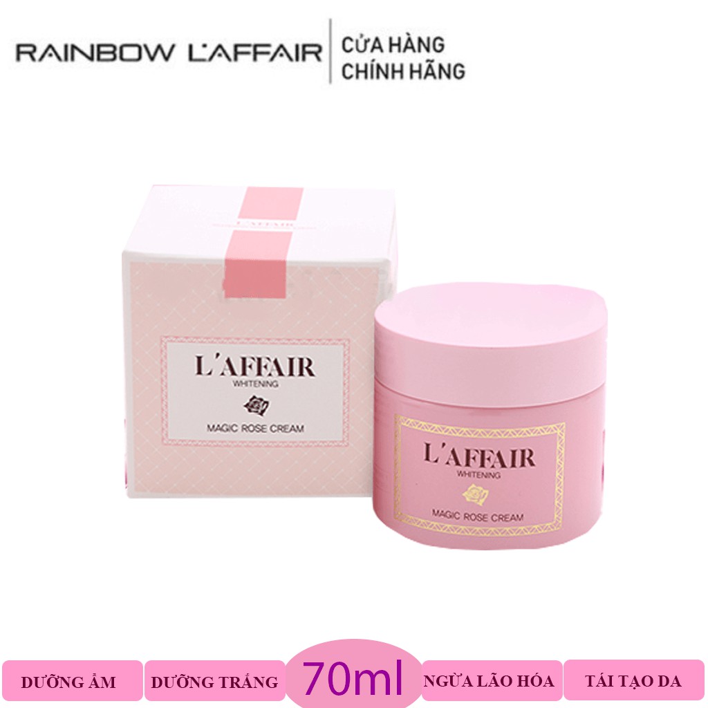 Kem dưỡng trắng - ẩm, chống lão hóa, săn chắc da Rainbow L'affair Whitening Magic Rose Cream 70ml | BigBuy360 - bigbuy360.vn