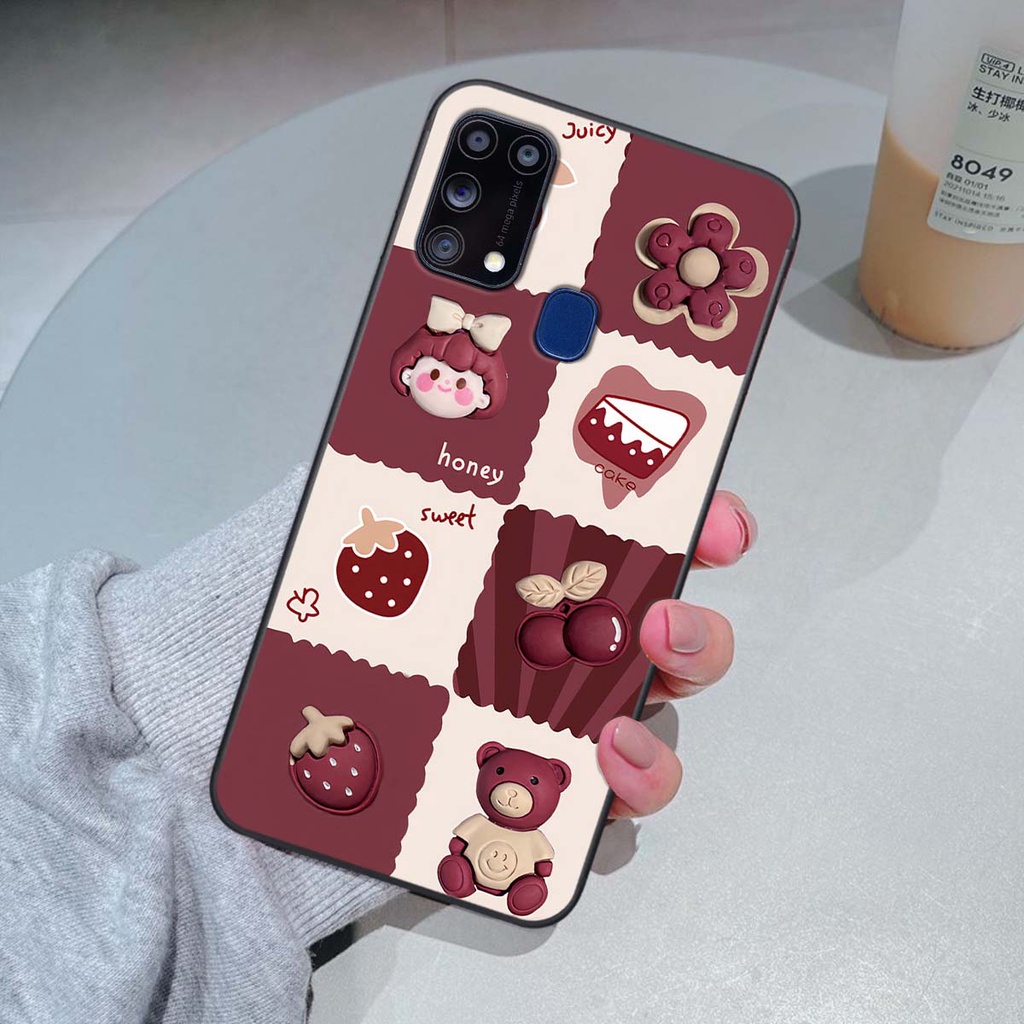 Ốp Samsung M31 in hình trái tim, caro kẹo ngọt đầy cá tính siêu đẹp siêu chất
