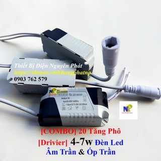 [COMBO] 20 Tăng Phô [Drivier] 3-7w Đèn Led Âm Trần và Ốp Trần