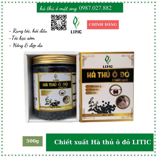 Viên Hà Thủ ô Dưỡng sinh đường 500g, trị tóc bạc sớm , đẹp da , mạnh gân cốt , bồi bổ cơ thể litic SHTO