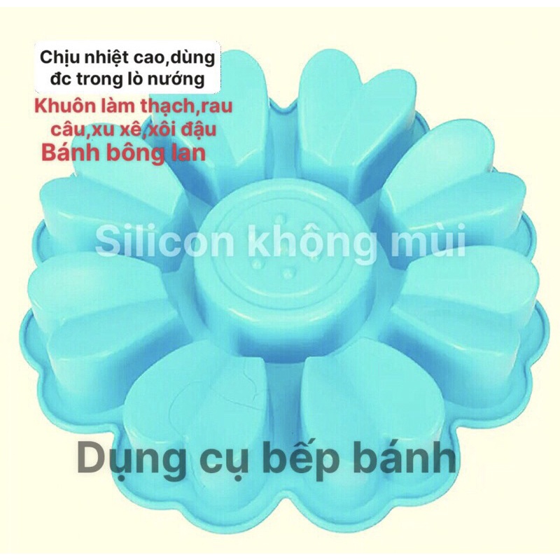 Khuôn siiicon 3D 8 cánh tim