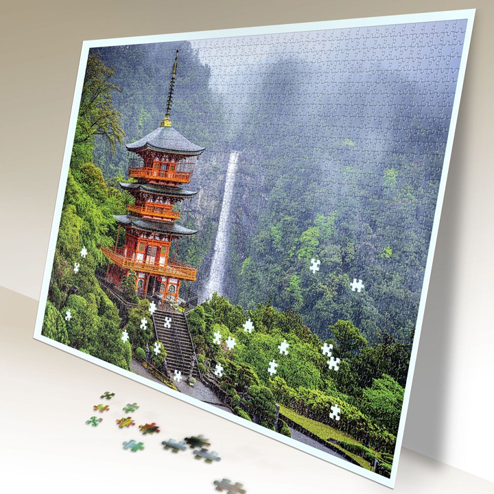 Tranh xếp hình Jigsaw Puzzle giải tỏa stress Tia Sáng 2035 mảnh - ĐỀN TAISHA - MSP: 2035-008