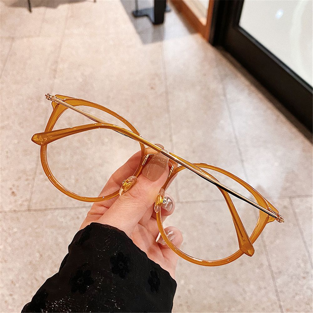 Mắt kính gọng tròn trong suốt chống ánh sáng xanh phong cách cổ điển thời trang cho nam nữ