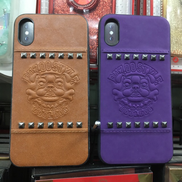 Ốp puzoo da kèo đinh iphone x / xs