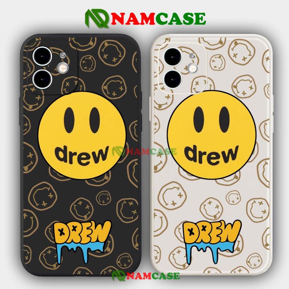 Ốp lưng iPhone Drew cạnh viền vuông silicon mềm dẻo cho iphone 6/6s/7/8/X/XS/XR/11/12/13 Pro Plus Max cute dễ thương đẹp