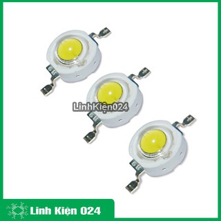 Bộ 3 Led Công Suất Siêu Sáng Sáng Trắng ( Tặng 3 Đế Tản Nhiệt - Chưa Hàn )