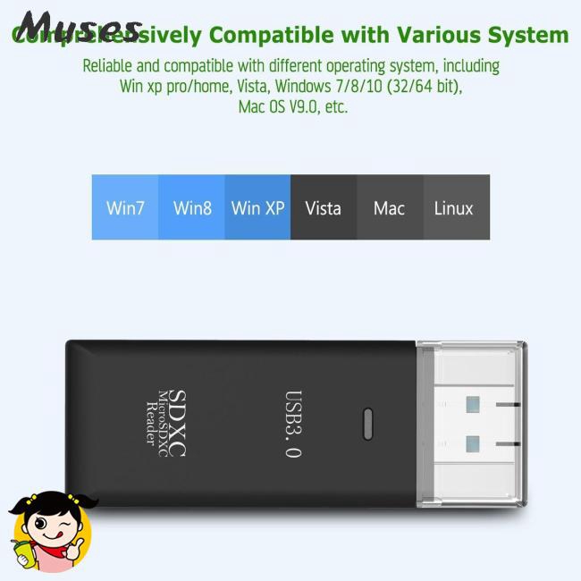 Đầu đọc thẻ nhớ SD đa chức năng USB 3.0 cho SDHC SDXC MMC | BigBuy360 - bigbuy360.vn