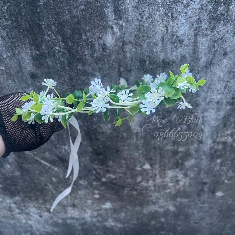 Vòng hoa đội đầu chụp ảnh kỉ yếu lá phối baby ma  FY-993