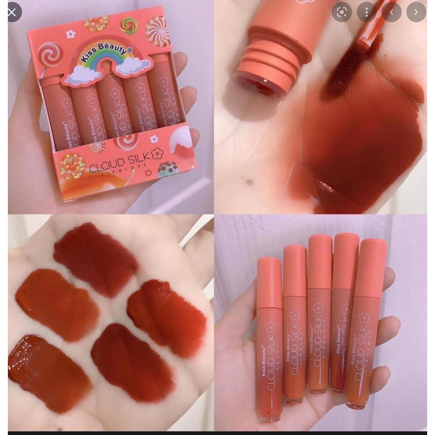Set 5 cây son Cloud silk kissbeauty