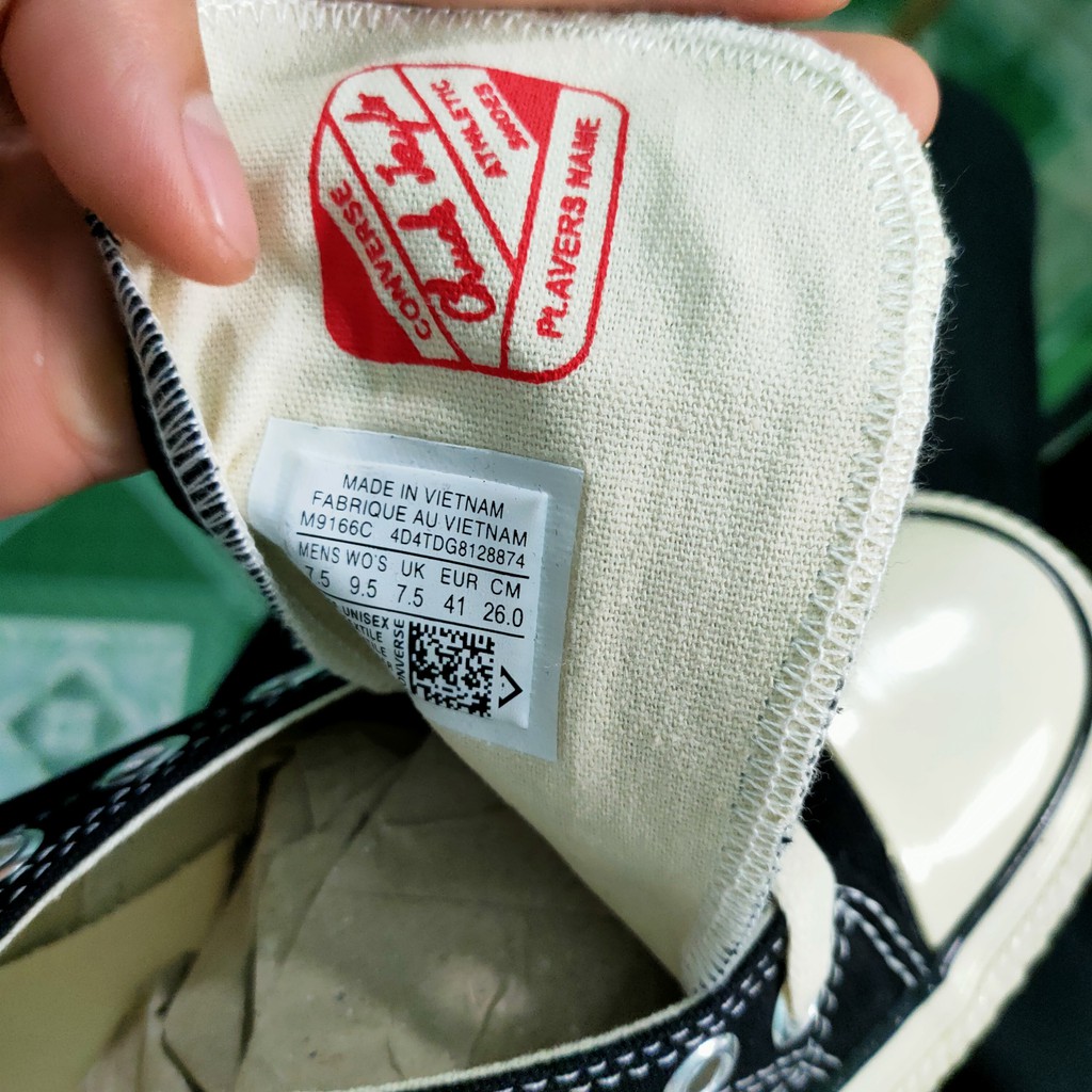 Giày 𝗖𝗼𝗻𝘃𝗲𝗿𝘀𝗲 𝟭𝟵𝟳𝟬𝘀 Cổ Cao Màu Đen Nam Nữ 💥 Giày Thể Thao Sneaker Nam Nữ CV 1970s Đen Cao Cấp Full Box