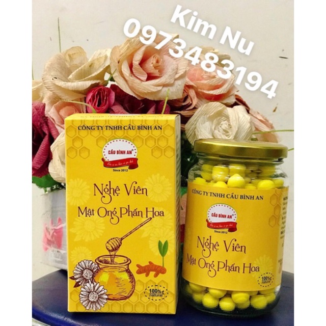 Viên nghệ mật ong phấn hoa