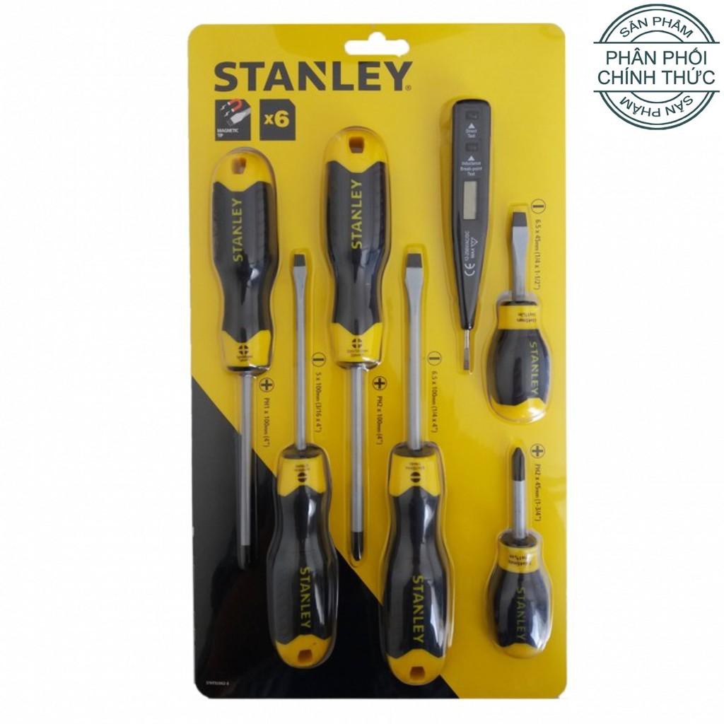 [STANLEY] Bộ tô vít 6 cây có từ + bút thử điện điện tử Stanley 92-002