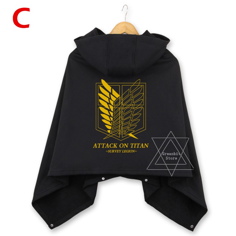Áo Choàng Hóa Trang Nhân Vật Anime Attack On Titan Eren Jaeger Scout Regiment