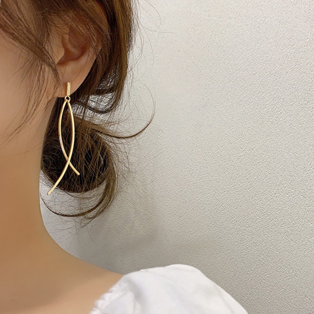 Bông Tai Dáng Dài Phong Cách Hàn Quốc s925 silver needle