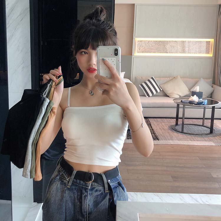 Áo Croptop Hai Dây Có Miếng Đệm Ngực 42243