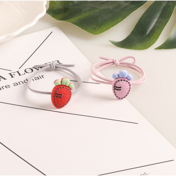 Combo 10 Thun Cột Tóc Hình Củ Cải Dễ Thương Style Hàn Quốc Hot Trend