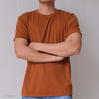 Áo thun unisex nam nữ cổ tròn màu nâu Hồ Chí Minh (XV006-BRO)