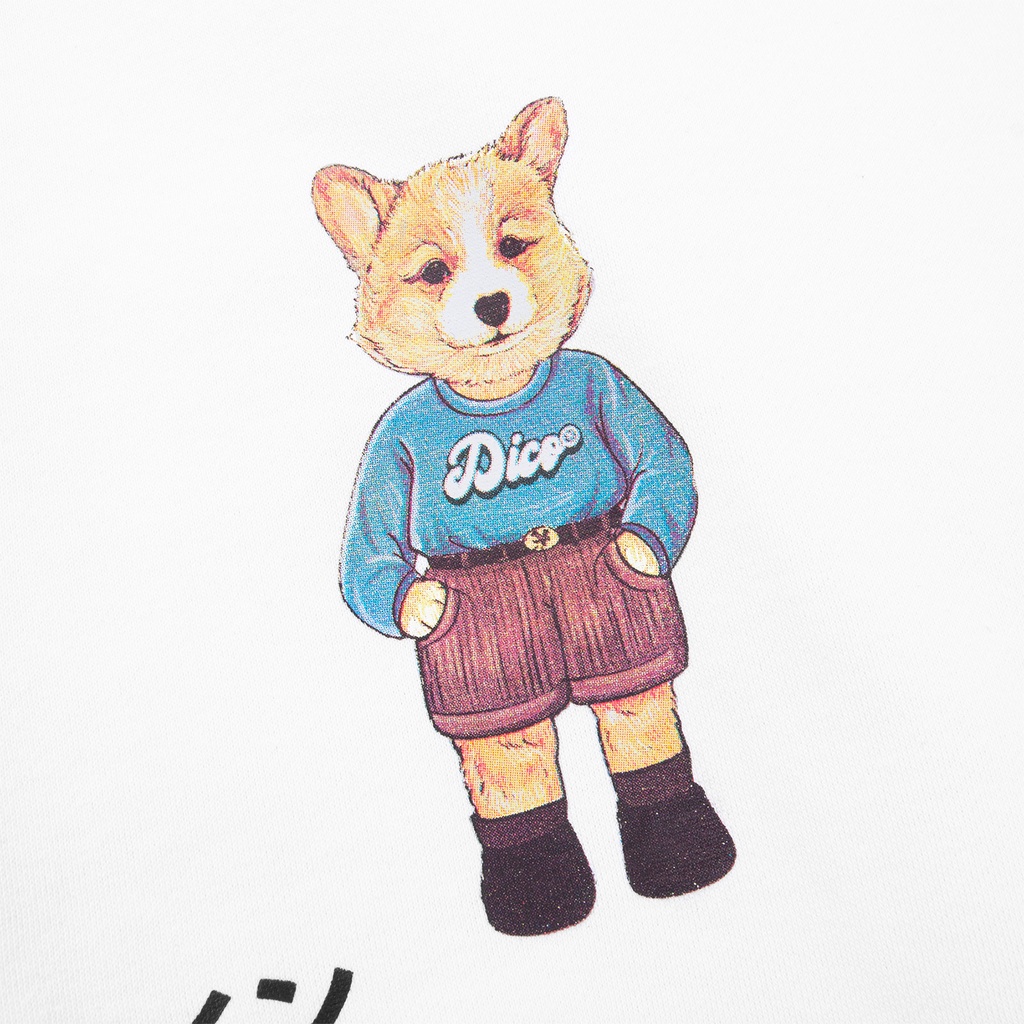 Áo Khoác DirtyCoins Dico Puppies Hangouts Raglan Hoodie - White/Black