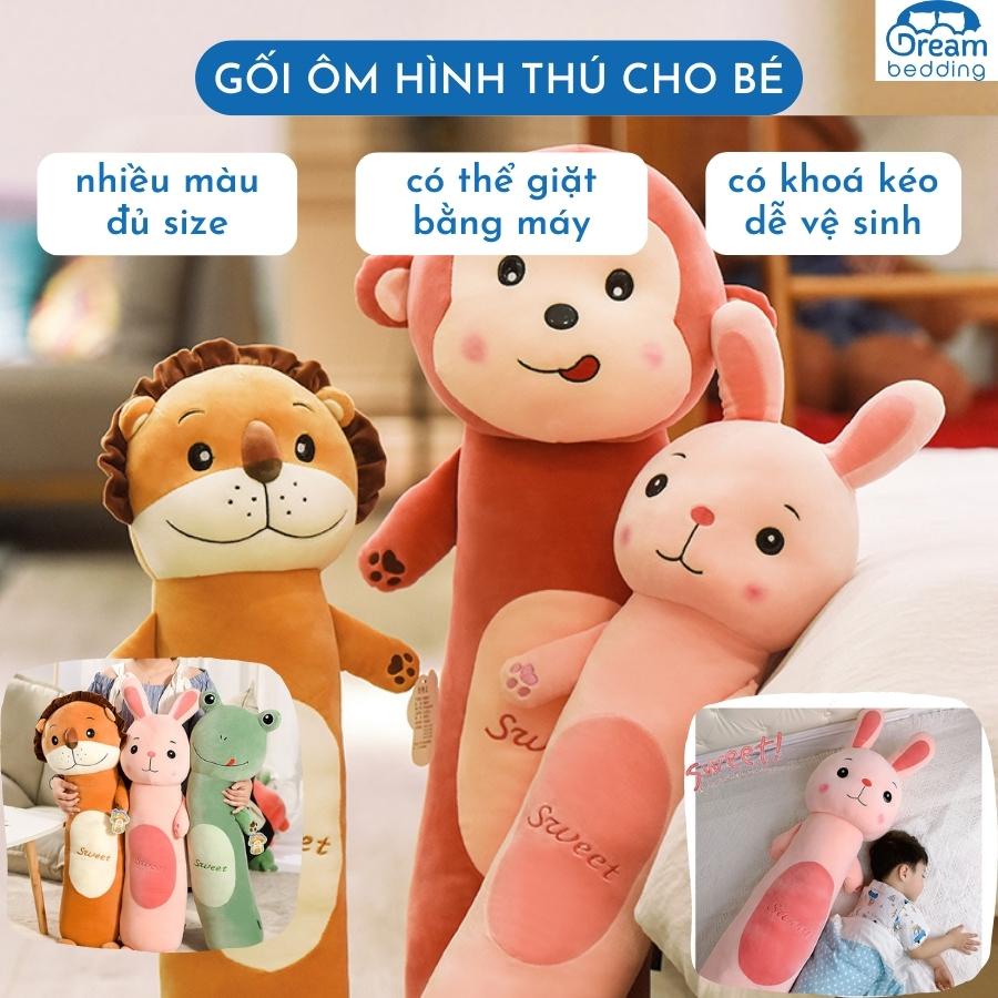 Thú nhồi bông, gối ôm hình thú ngộ nghĩnh đáng yêu hình dễ thương mềm mại co dãn DreamBedding