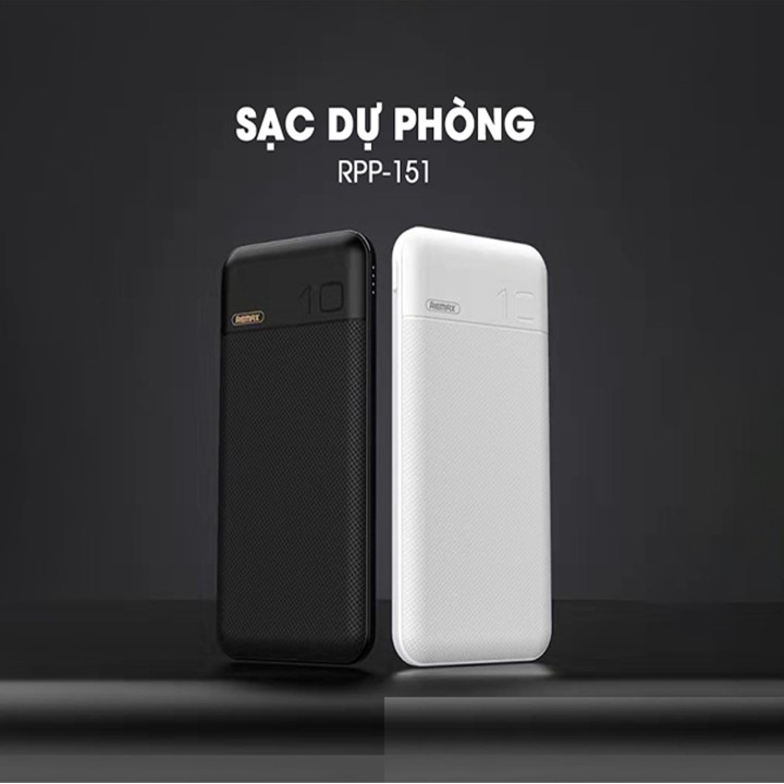 [Mã SKAMSALE03 giảm 10% đơn 200k] Pin dự phòng Remax RPP-151 10000mAh Boree Series sạc nhanh iPhone PD 18W và QC 3.0