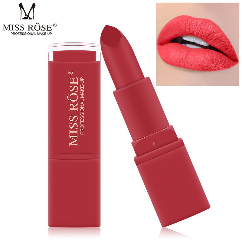 Son Thỏi Lì Miss Rôse Vỏ Đỏ Nhám Sang Auth Nội Địa