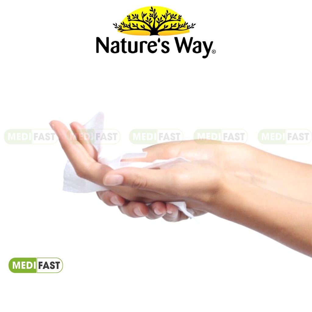 Khăn giấy ướt NATURE'S WAY Không Mùi, An Toàn Cho Da Của Bé Cao Cấp 30 Chiếc