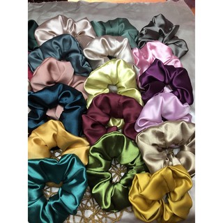 Xả hàng 100c cột tóc scrunchies màu trơn