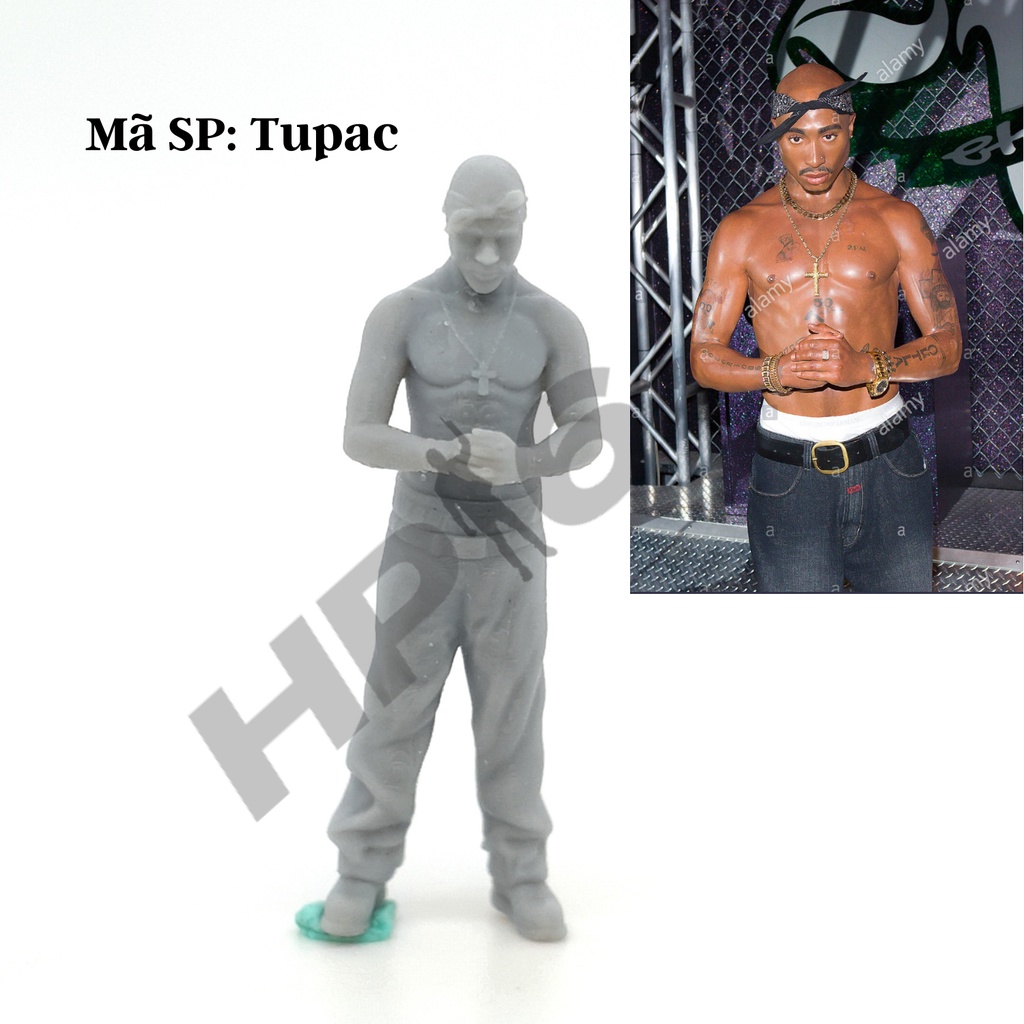 Mô hình nhân vật thô chưa sơn tỉ lệ 1/64 Real person