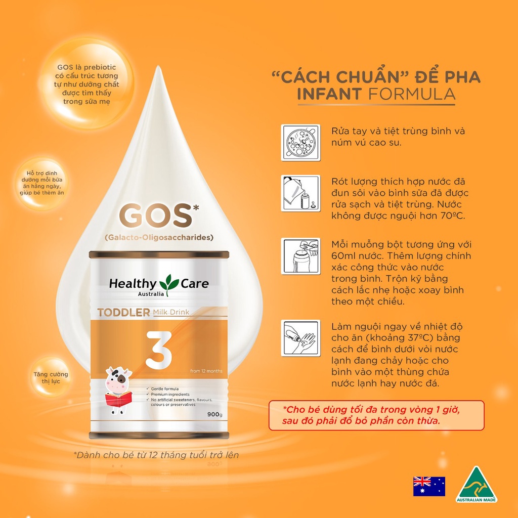 Combo Sữa Bột Giúp Bé Phát Triển Toàn Diện Follow - On Formula Healthy Care Số 2 Và Toddler Milk Drink Healthy Care Số 3