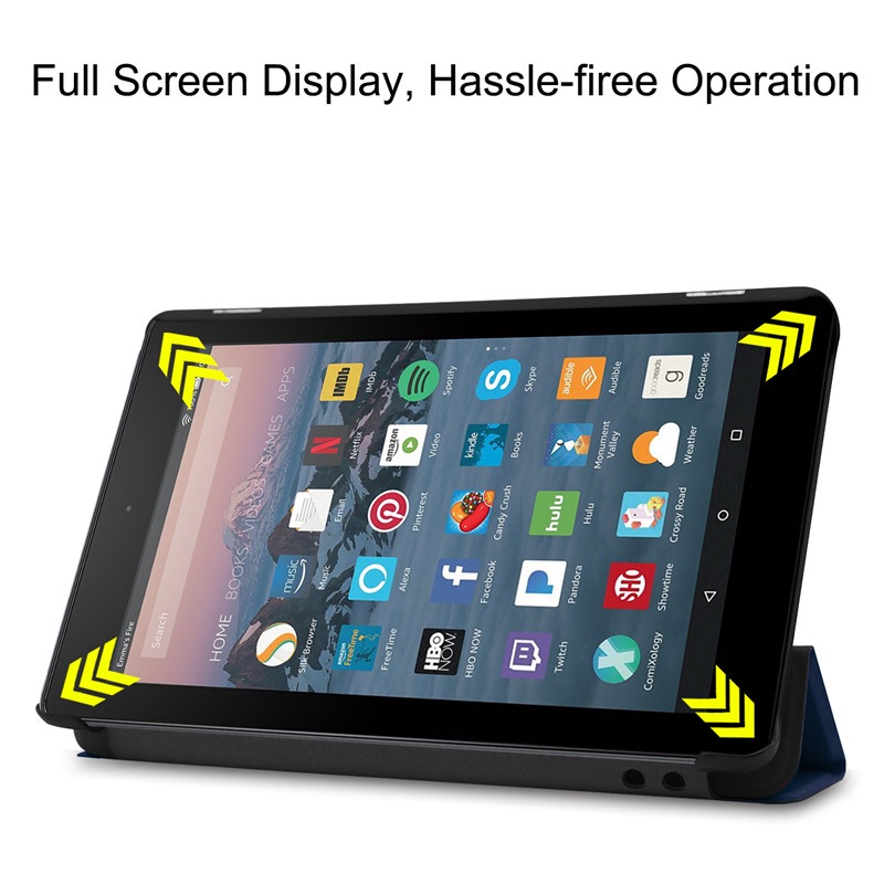 Bao Da Máy Tính Bảng PU Nắp Gập Mỏng Có Giá Đỡ Cho Amazon Kindle Fire HD 7 HD7 2022 7.0 inch Fire HD10 Plus 10.1"HD8 HD 10 Fire HD7