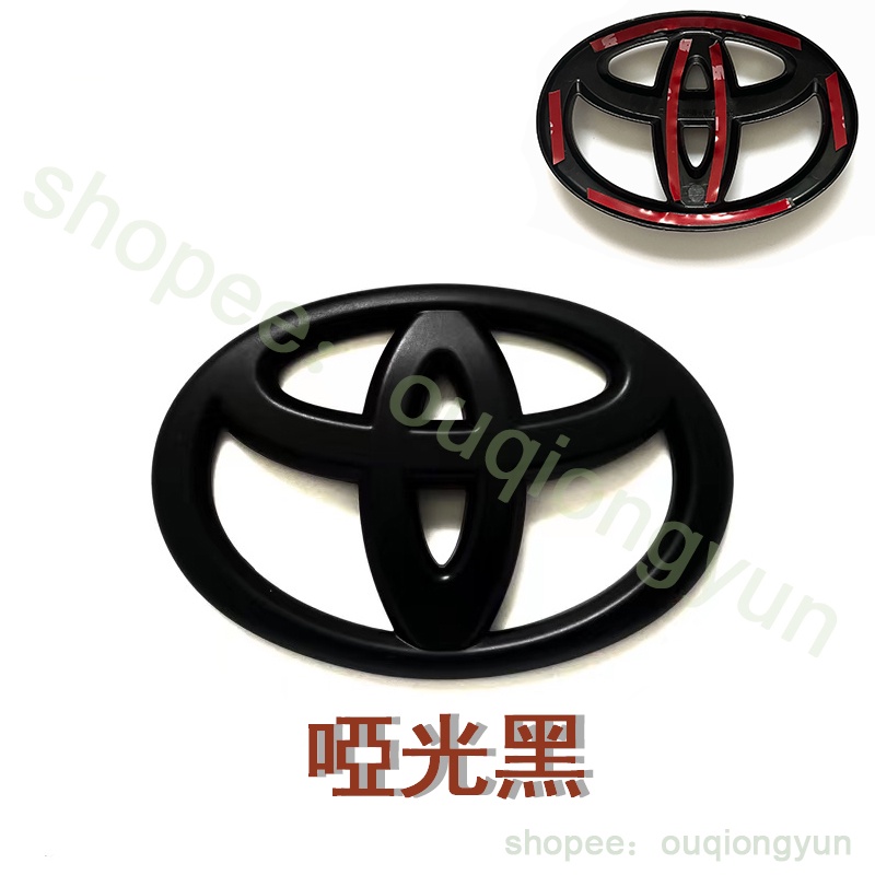 Không Tháo Rời Logo Xe Toyota Đen Rav4 Altis VIOS WISH Camry YARIS Sienta Vô Lăng Logo Trung Quốc Lưới Xe Phía Trước Logo Phía Sau