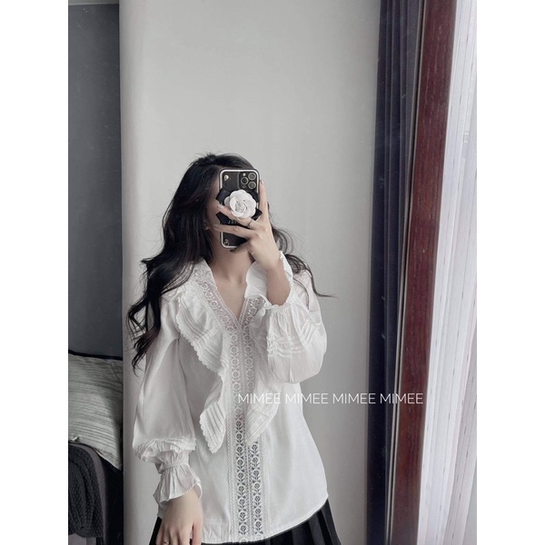 Áo trắng bèo tiểu thư mimee