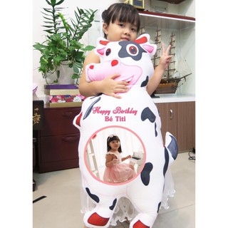 Bò sữa nhồi bông in ảnh