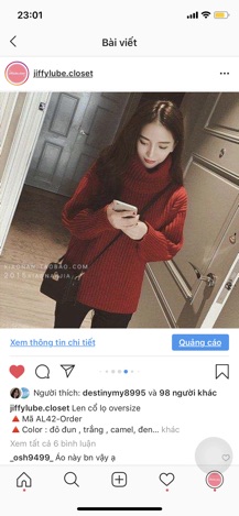 [ORDER] Ái len cổ lọ