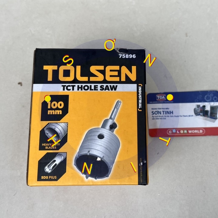 Mũi khoan lỗ khoét lỗ tường bê tông 100mm TOLSEN 75896