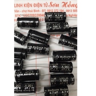 10 tụ loa 4.7uf 100v 2 đầu