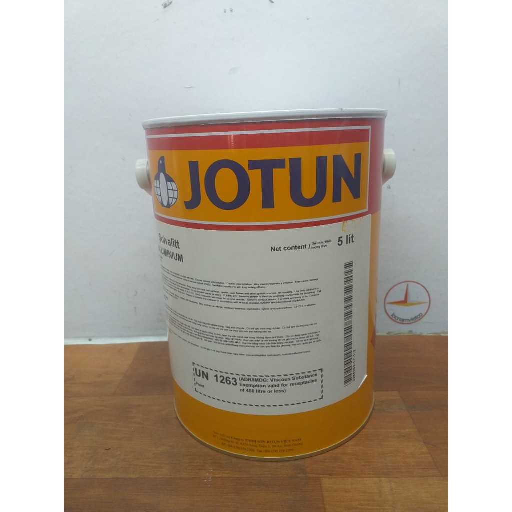 Sơn chịu nhiệt 600oC màu bạc Jotun Solvalitt _ Lon 5L